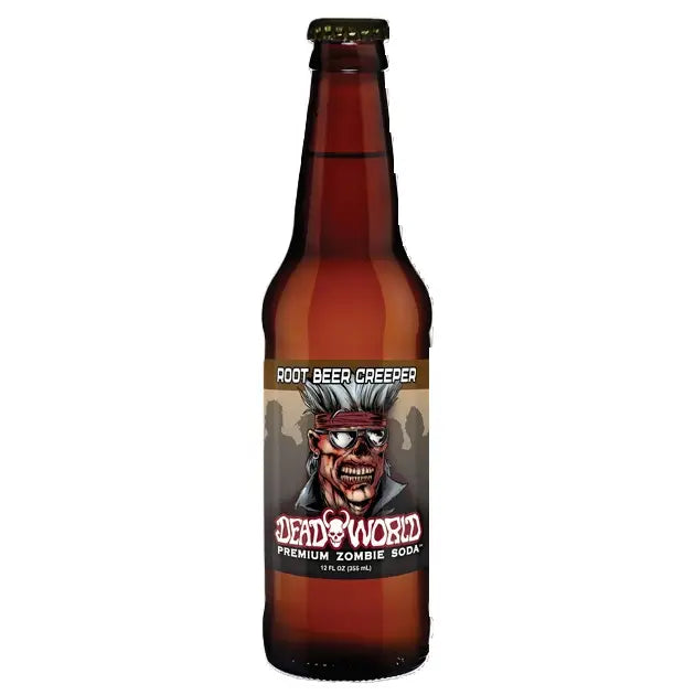 Dead World Zombie Soda, Root Beer 12oz Glass Bottle