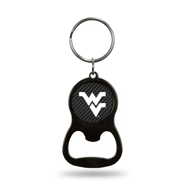 Ncaa West Virginia Carbon Bottle Opener Keychain