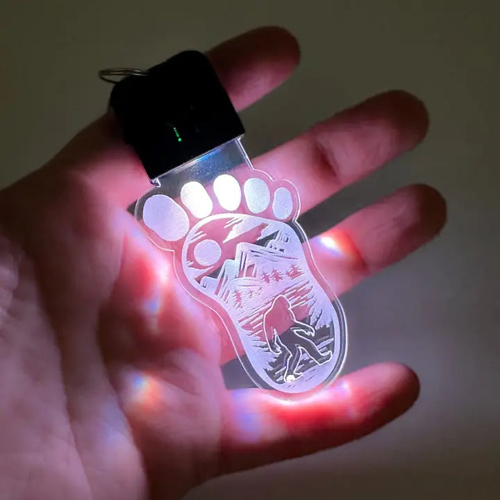 Bigfoot LED Keychain With Clip
