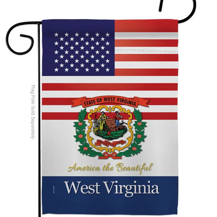 West Virginia Americana States USA Decor Flag