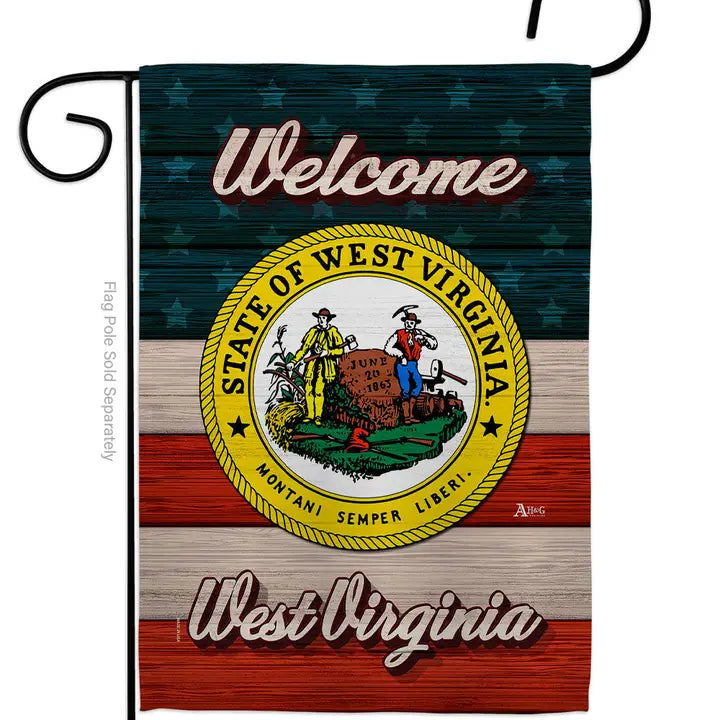 Flag Welcome West Virginia States Usa Garden House 2-Sided