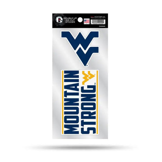 Ncaa West Virginia Double-Up Die Cut Sticker