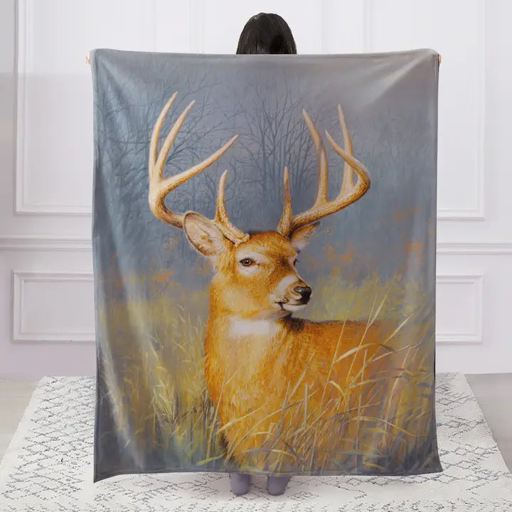 "Top Buck" 1-Ply Faux Fur Everyday Designer Blanke