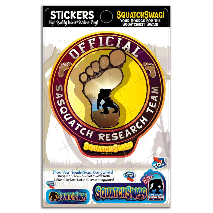 Official Sasquatch Research Team - Bigfoot,Sasquatch Sticker - Standard 'Best Seller' (Approx 4x6in)
