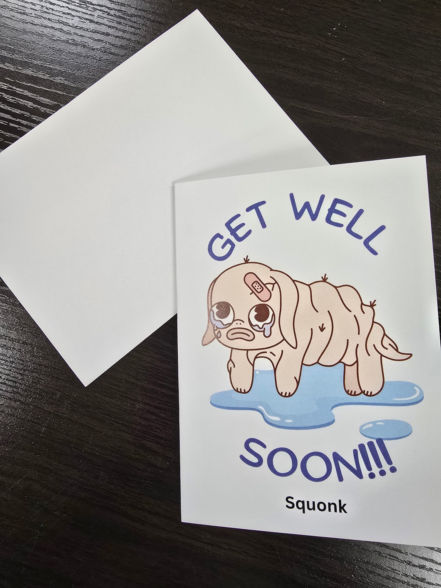 “Get Well Soon!” Squonk Card — Cute Cryptid Get Well Card