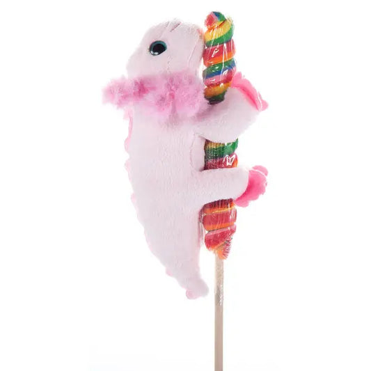6" Lollyplush Axolotl w/14" Rainbow Lollipop