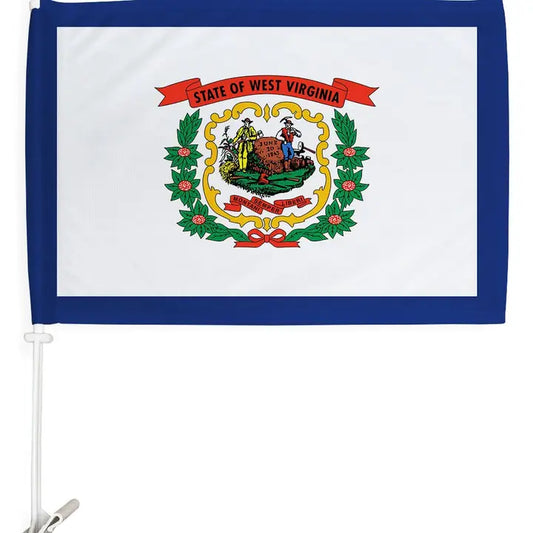 West Virginia Americana States Car Flag