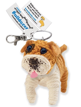 Bulldozer the Bulldog String Doll Keychain