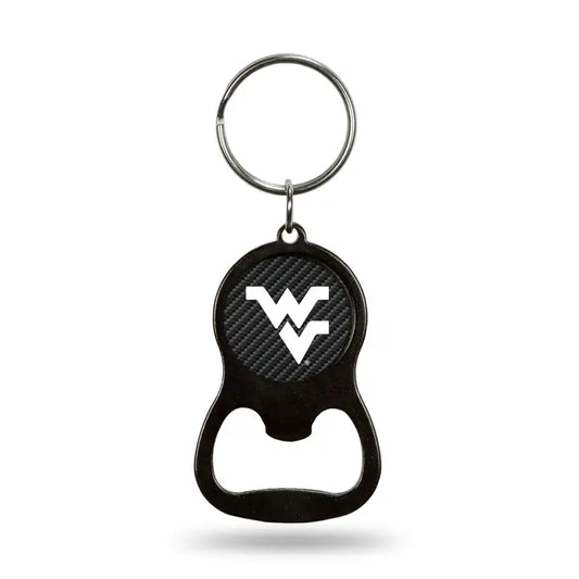 Ncaa West Virginia Carbon Bottle Opener Keychain