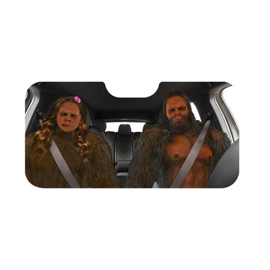 Bigfoot Cardboard Car Sunshade