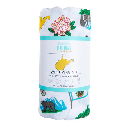 West Virginia Baby Muslin Swaddle Receiving Blanket