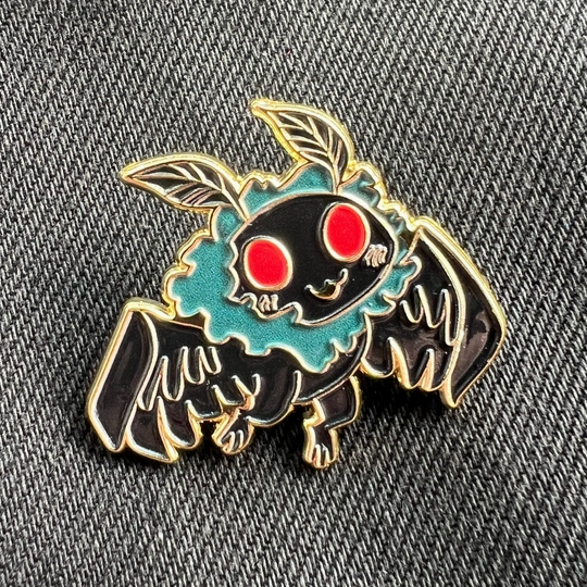 "Mothman" soft enamel pin