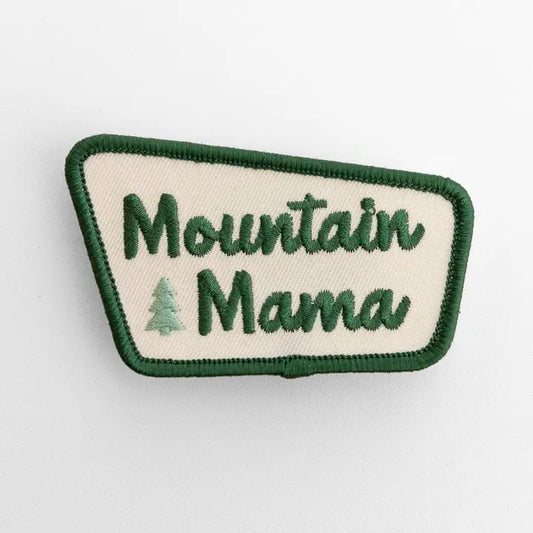 Mountain Mama Green Iron On Patch