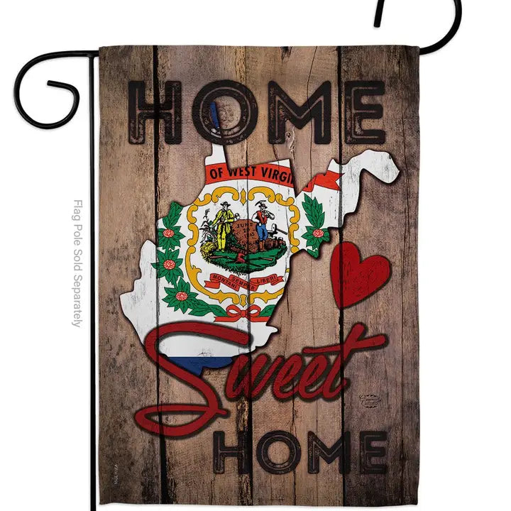 State West Virginia Home Sweet Americana States Decor Flag