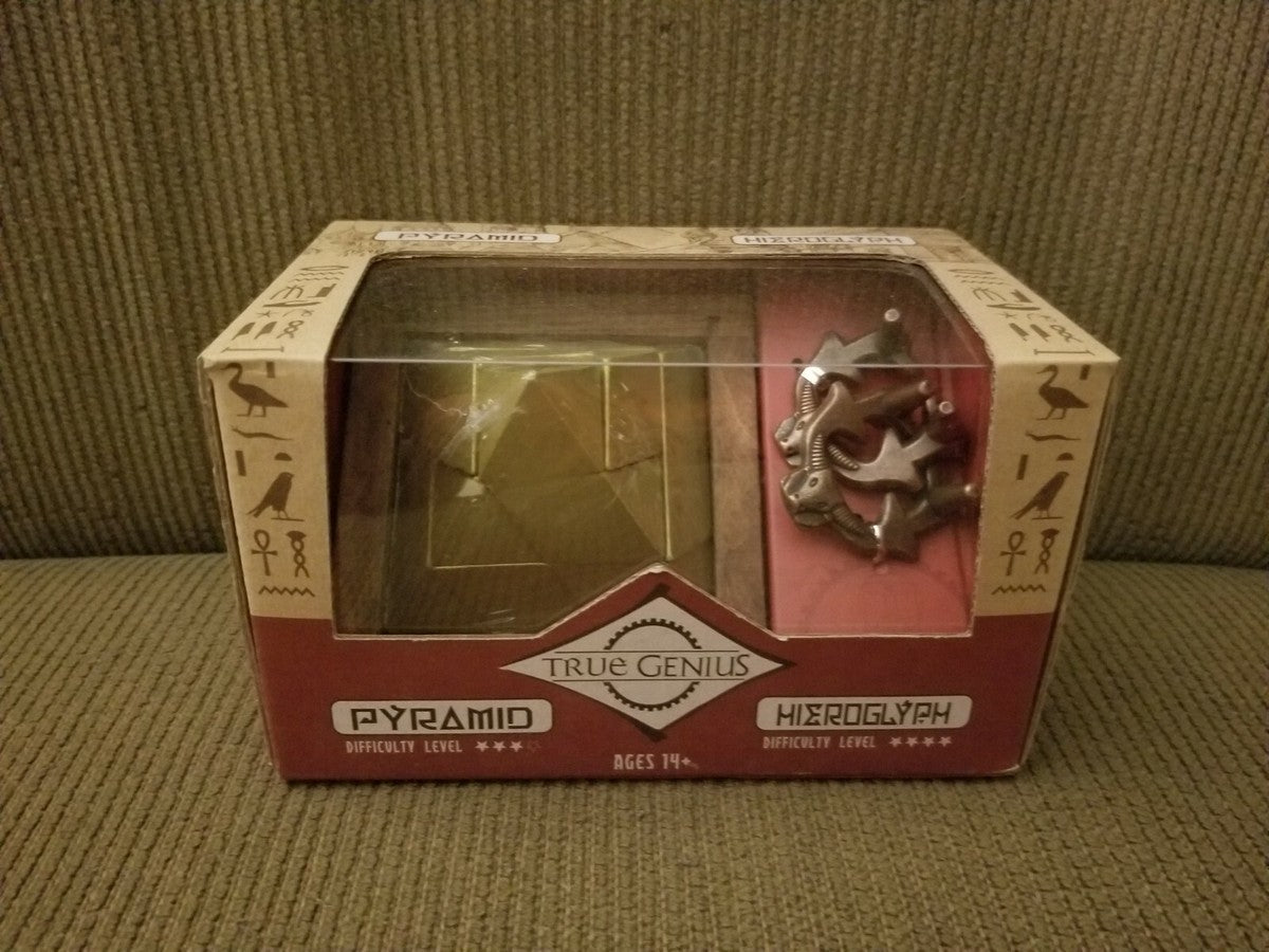 True Genius Pyramid and Hieroglyph Brain Teaser Puzzle