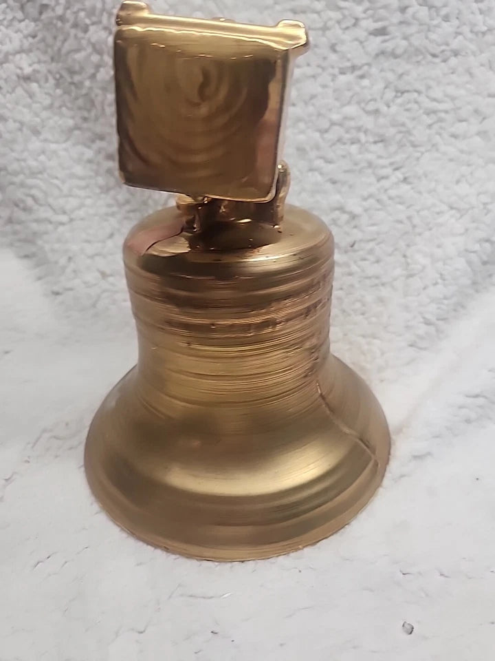 Philadelphia Heritage Whiskey 1976 Bicentennial Decanter Liberty Bell Gold