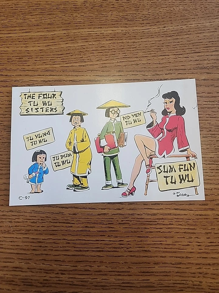 Vintage The Four Tu Wu Sisters Petley Comedy Postcard