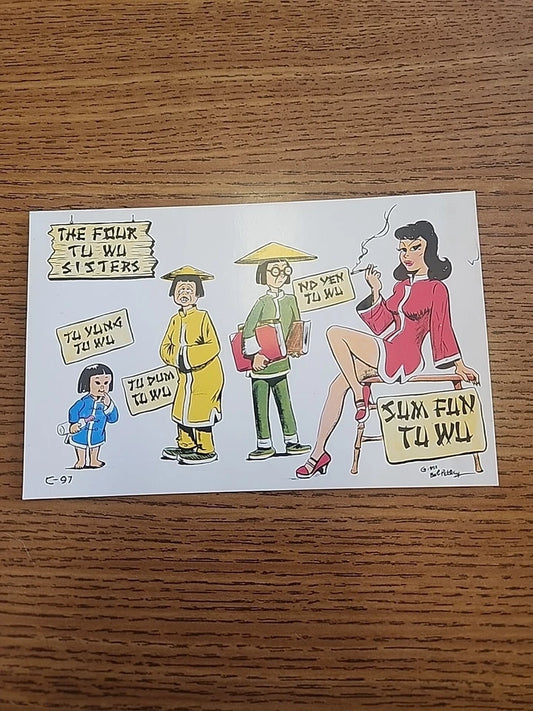 Vintage The Four Tu Wu Sisters Petley Comedy Postcard