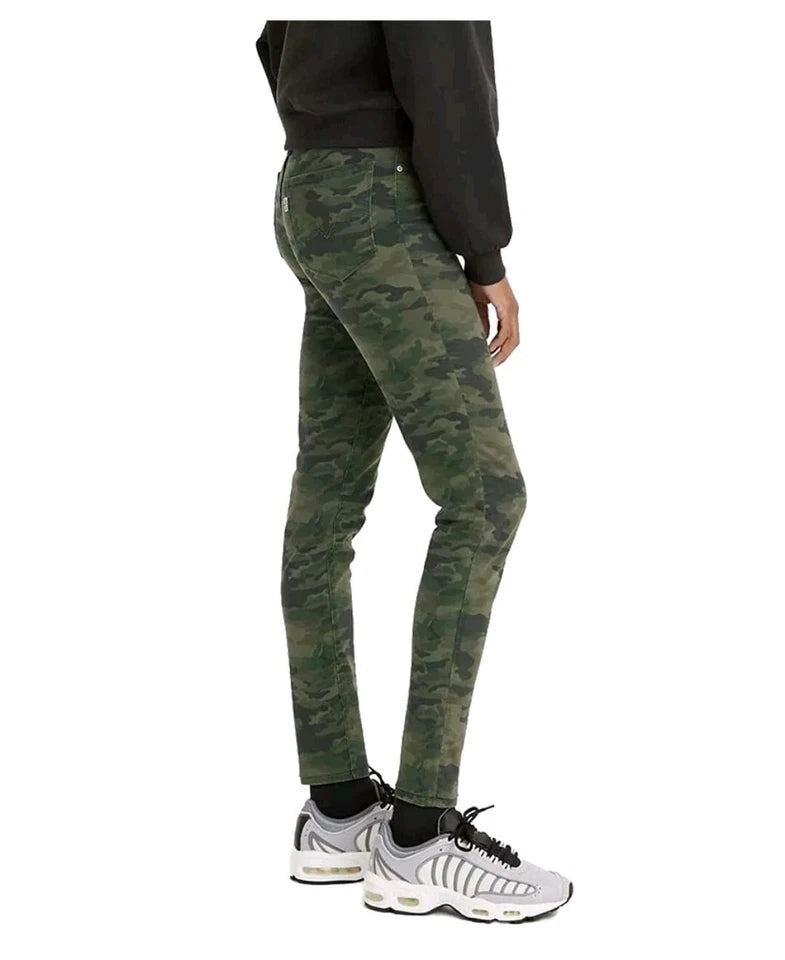 Levi's Women's 721 High-Rise Skinny Jeans Green Camo Size 14 Short 32 x 28