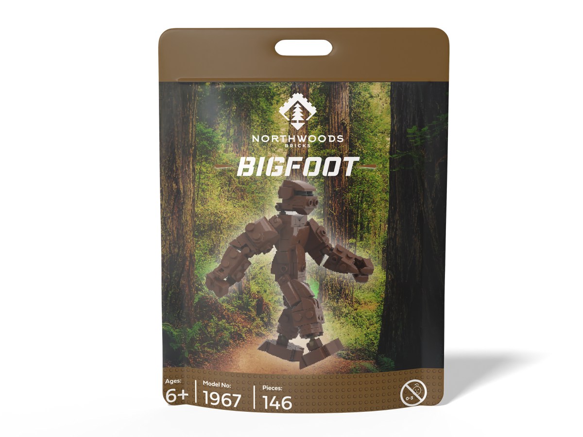Small Bigfoot 146-piece brick building set featuring the legendary Sasquatch cryptid