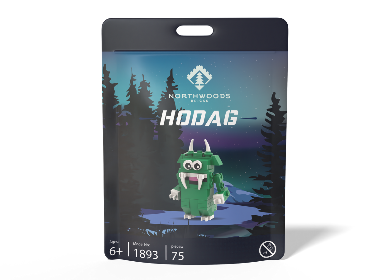Small Hodag 85-piece brick building set inspired by the Rhinelander Wisconsin cryptid