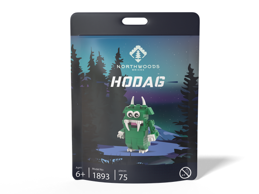 Small Hodag 85-piece brick building set inspired by the Rhinelander Wisconsin cryptid